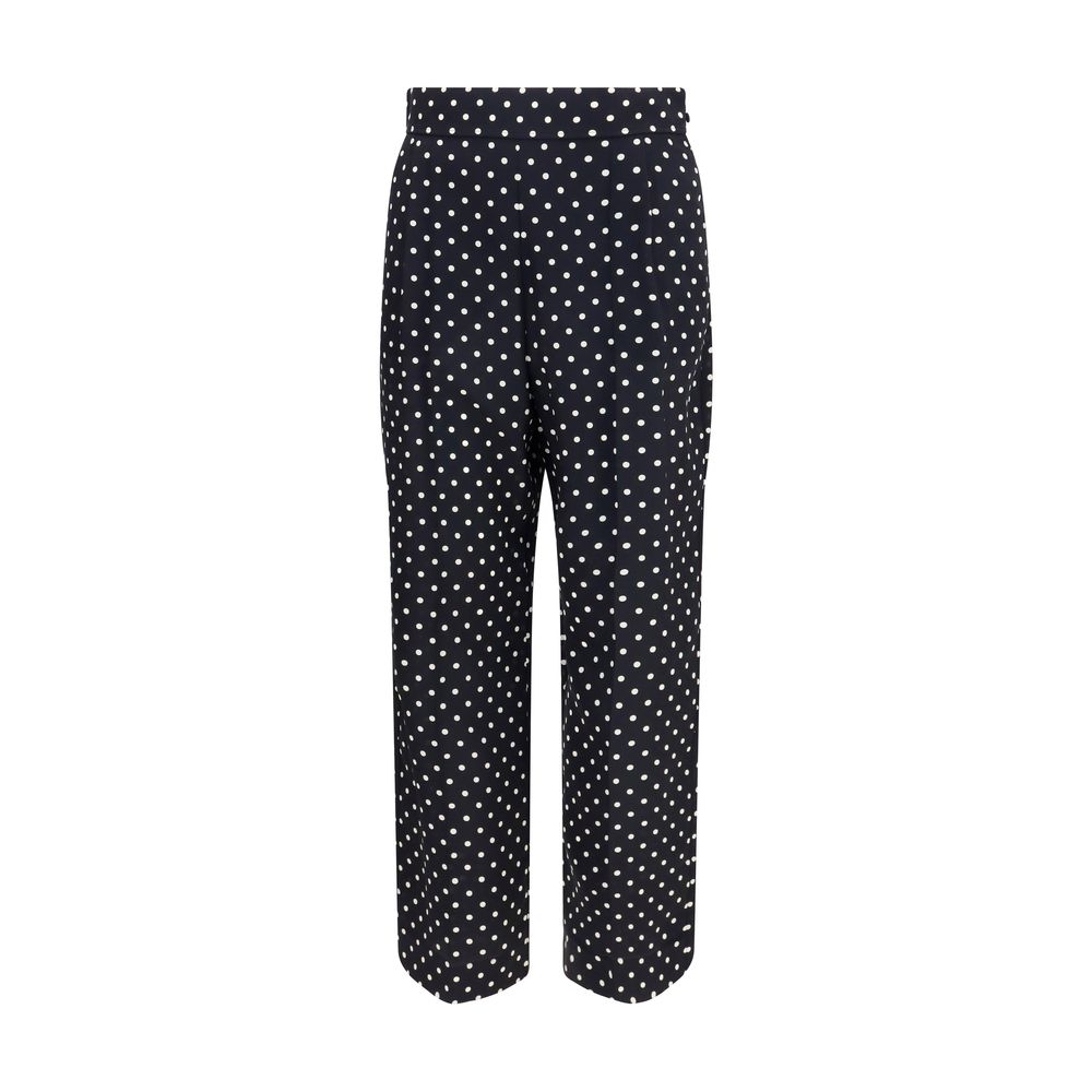 Valentino Black Silk Cropped Pants